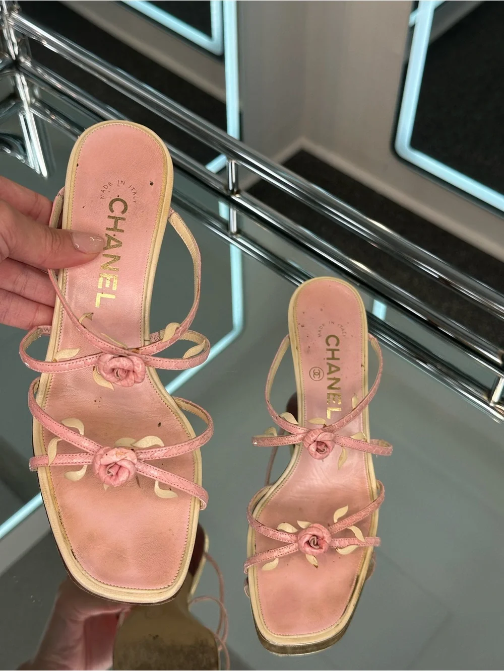 Chanel vintage Rosebud Sandals